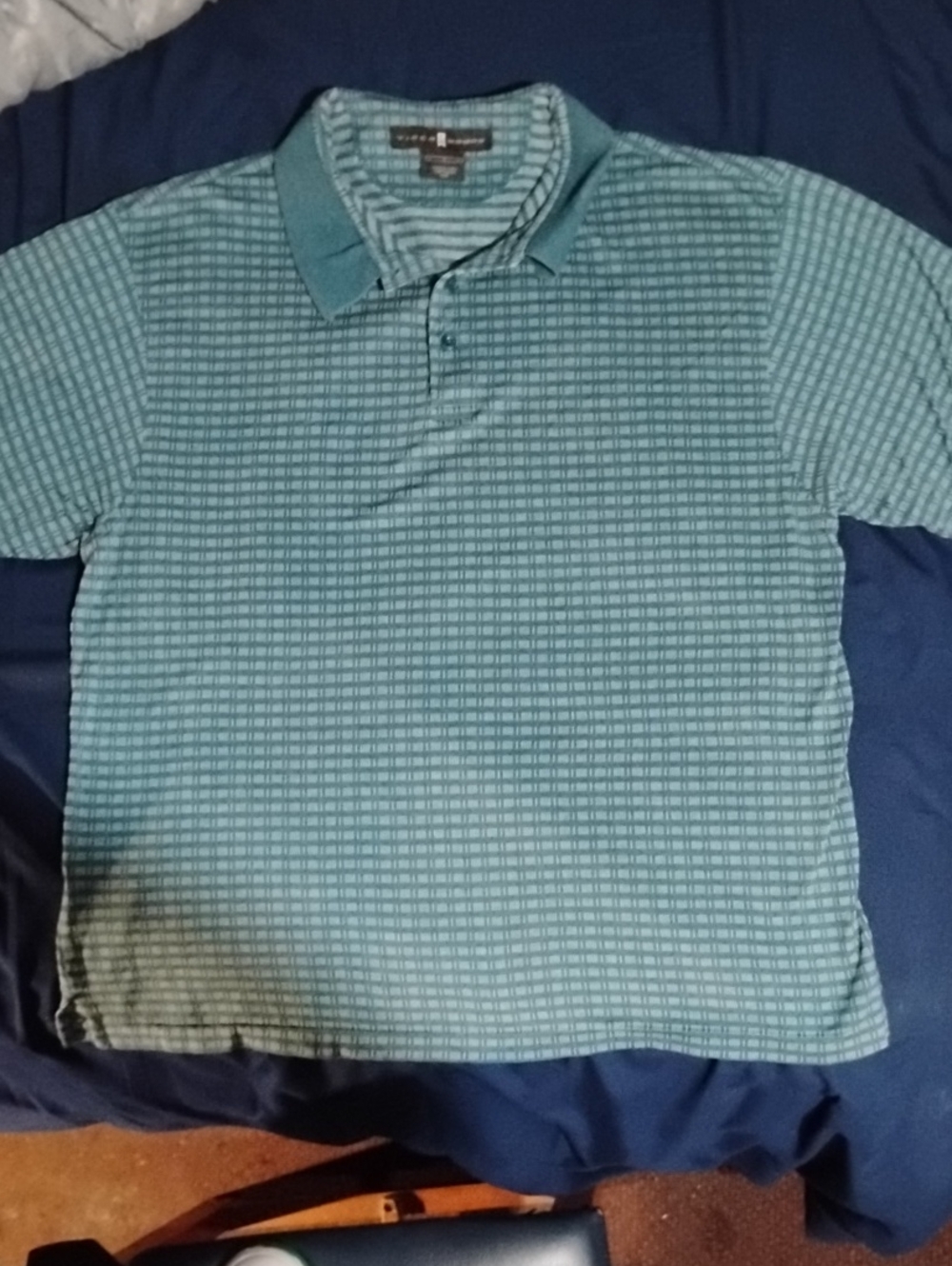 Vintage Nike Tiger Woods Collection Golf Polo Shirt. Teal Blue,